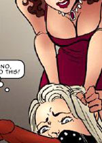 Now get in there and show her how a whore should ride a cock up her ass!